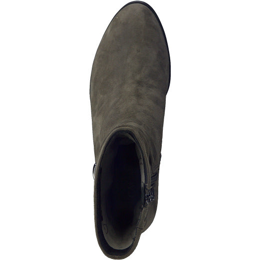 Caprice 25328-41 225 Ladies Stone Grey Leather Side Zip Ankle Boots-elevate your sole