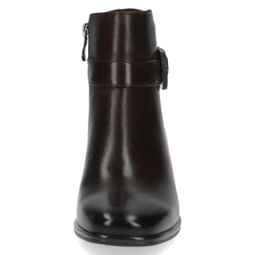 Caprice 25340-41 337 Ladies Dark Brown Leather Side Zip Ankle Boots-elevate your sole
