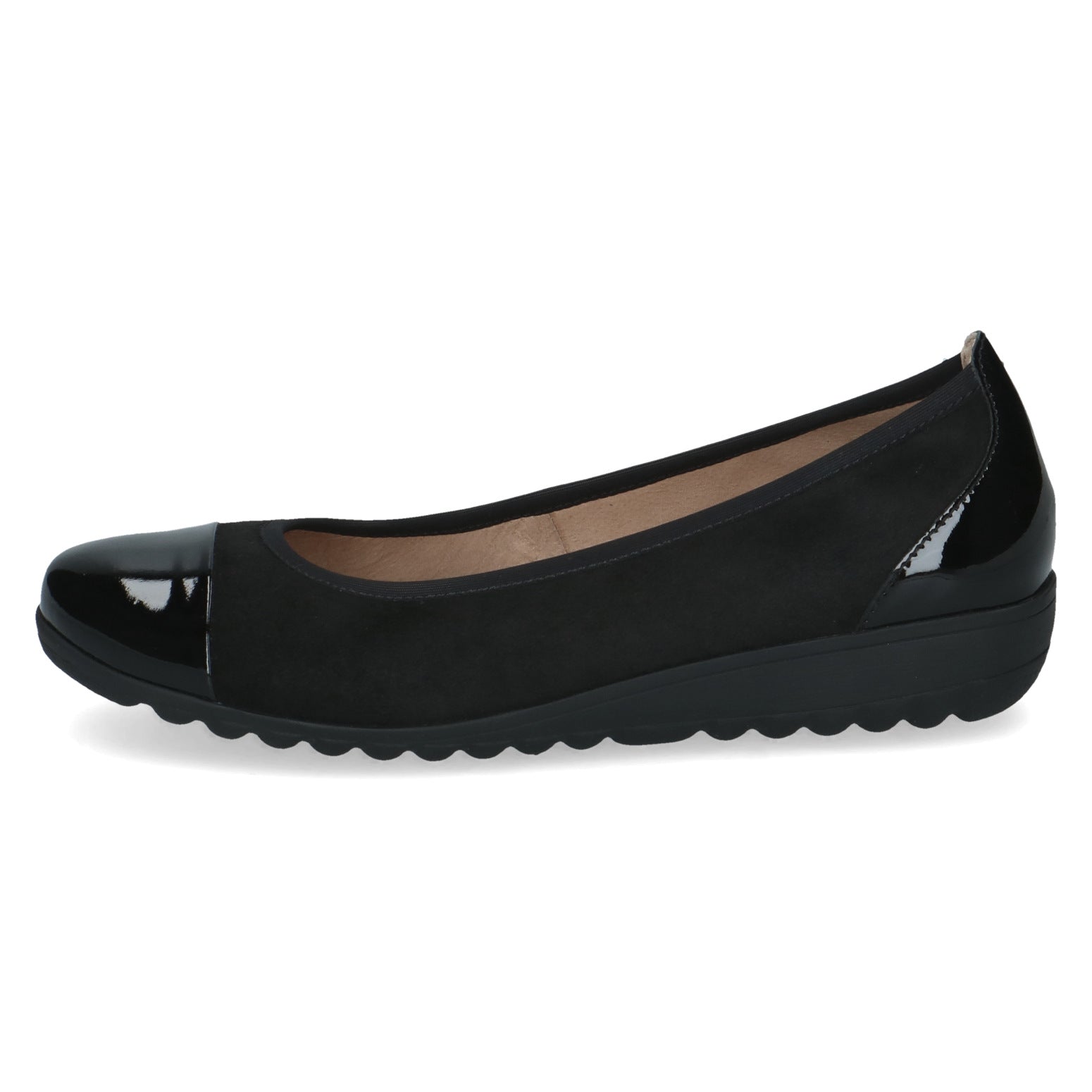 Caprice 9-22103-41 013 Ladies Black Leather Slip On Shoes