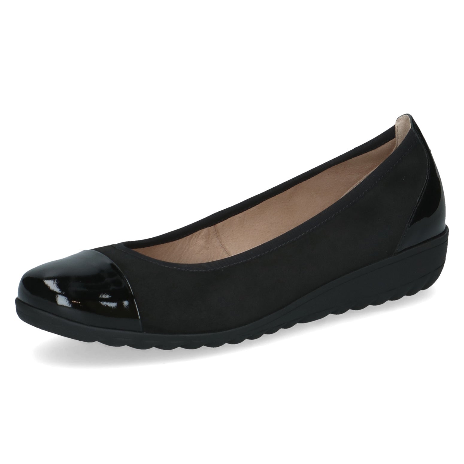 Caprice 9-22103-41 013 Ladies Black Leather Slip On Shoes
