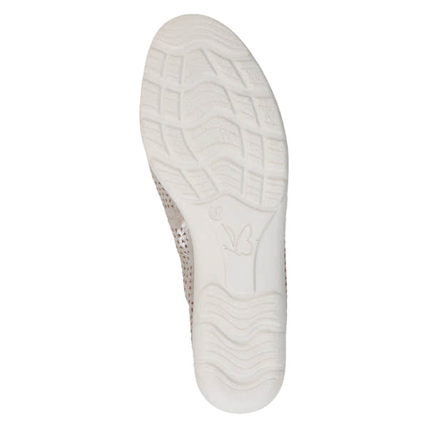 Caprice 9-22151-42 341 Ladies Taupe Metallic Leather Slip On Shoes-elevate your sole