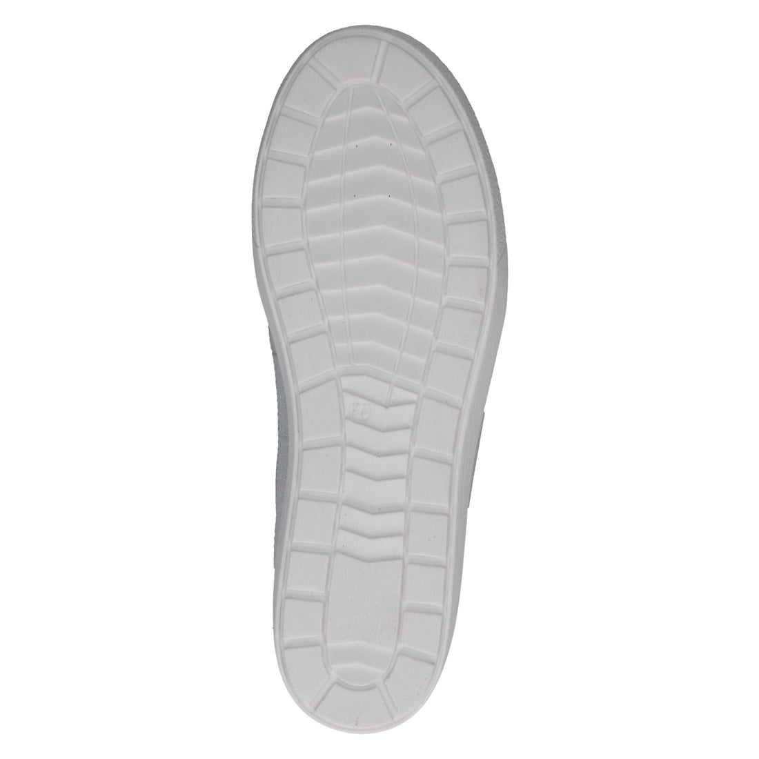 White leather lace-up trainers with textured sole, designed for women, model Caprice 9-23654-42 130 Manou Ladies Snow.