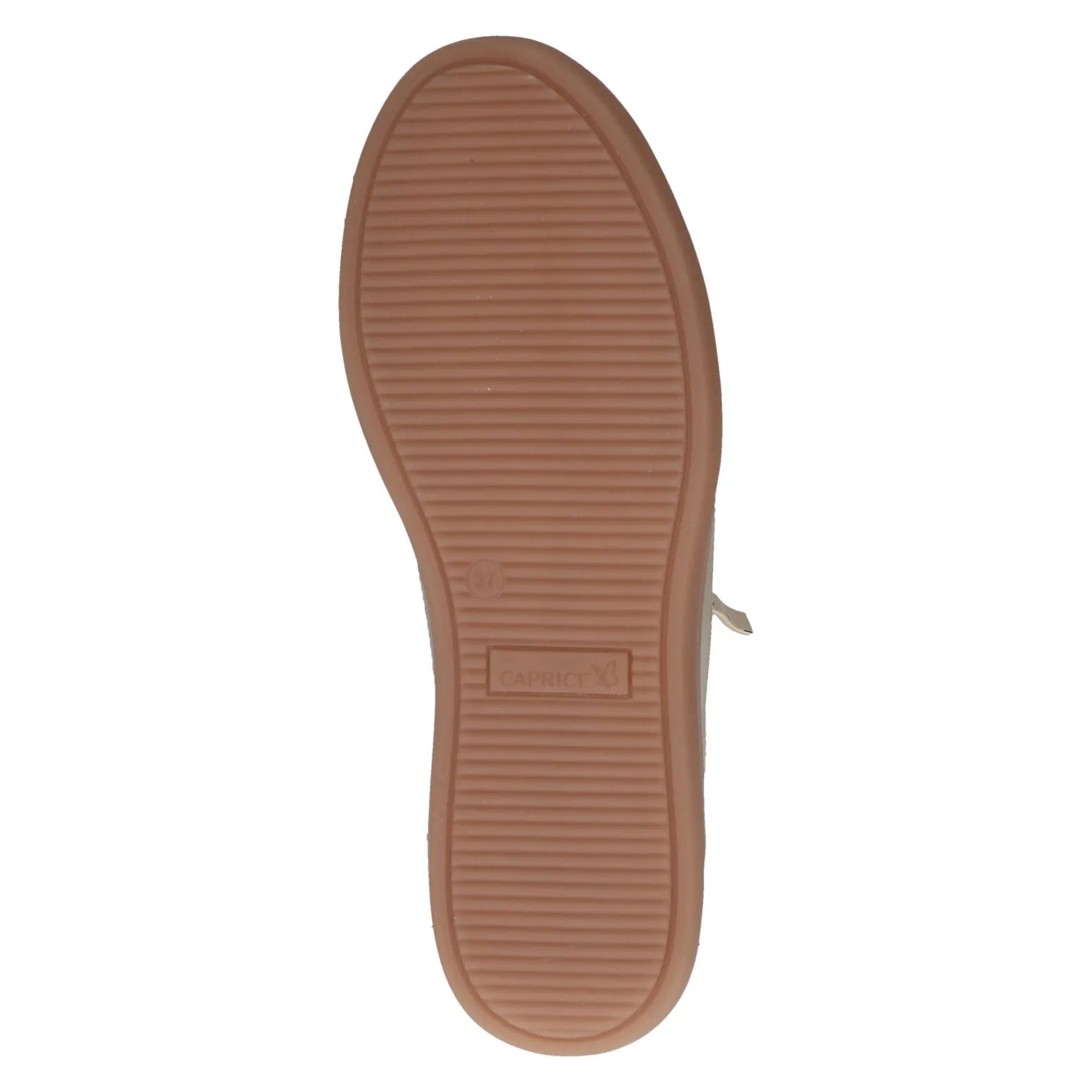 Ladies platinum leather shoes with zip and lace details, rubber sole, size 37, by Caprice 9-23706-44-959.
