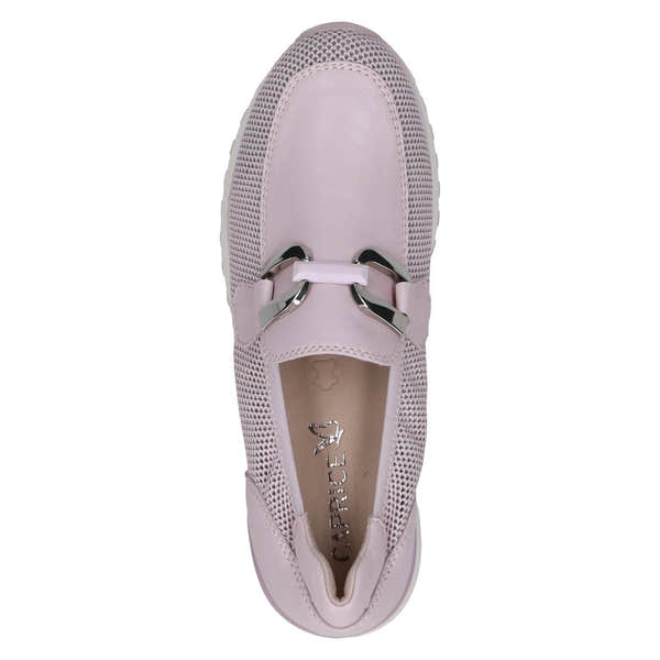 Caprice 9-24502-42 582 Ladies Light Purple Leather & Textile Slip On Loafers-elevate your sole