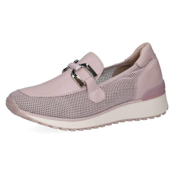 Caprice 9-24502-42 582 Ladies Light Purple Leather & Textile Slip On Loafers-elevate your sole