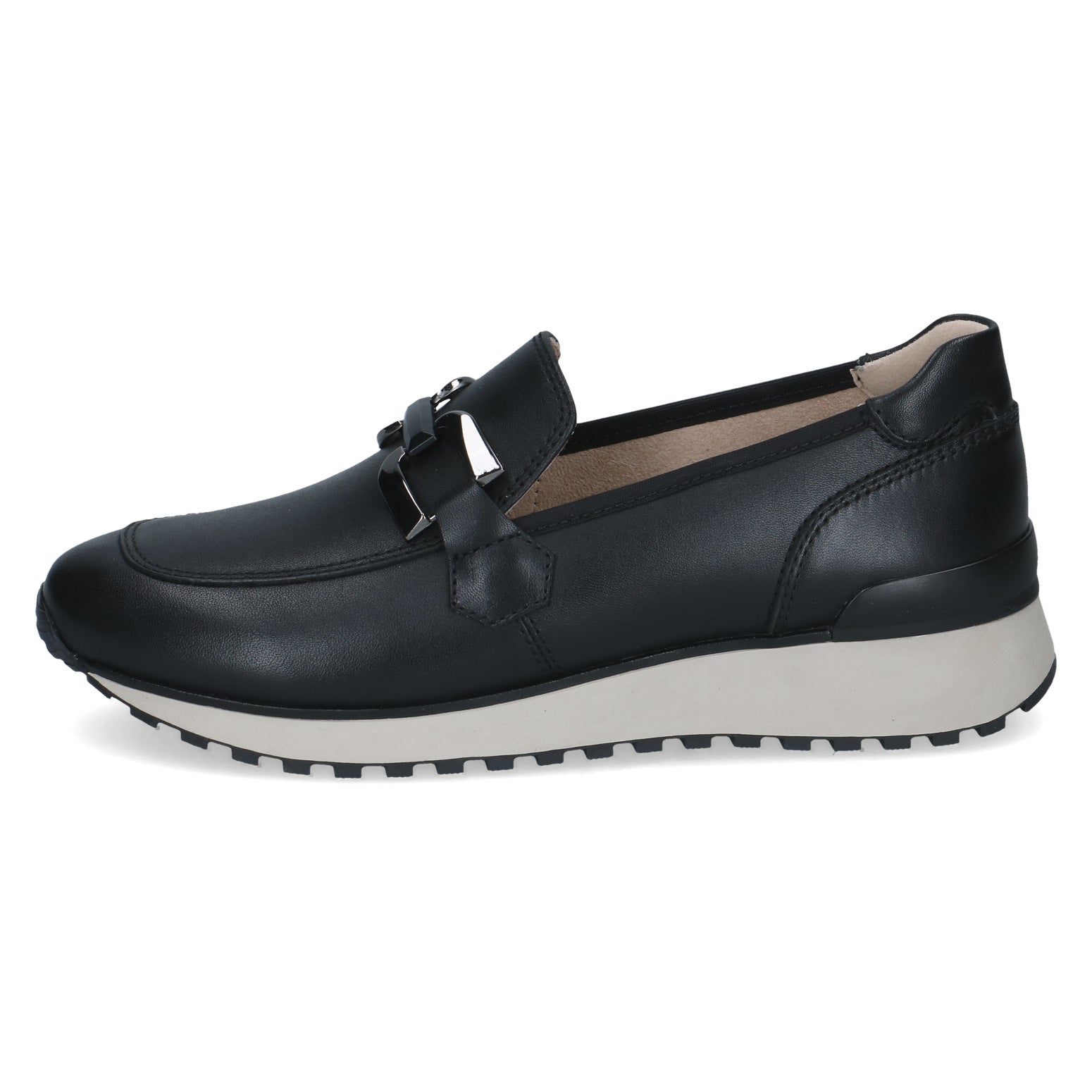 Caprice 9-24700-43 022 Ladies Black Leather Slip On Shoes