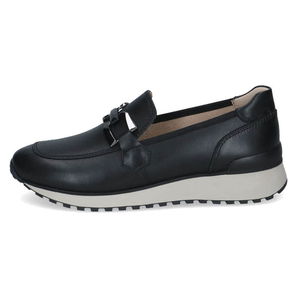 Caprice 9-24700-43 022 Ladies Black Leather Slip On Shoes