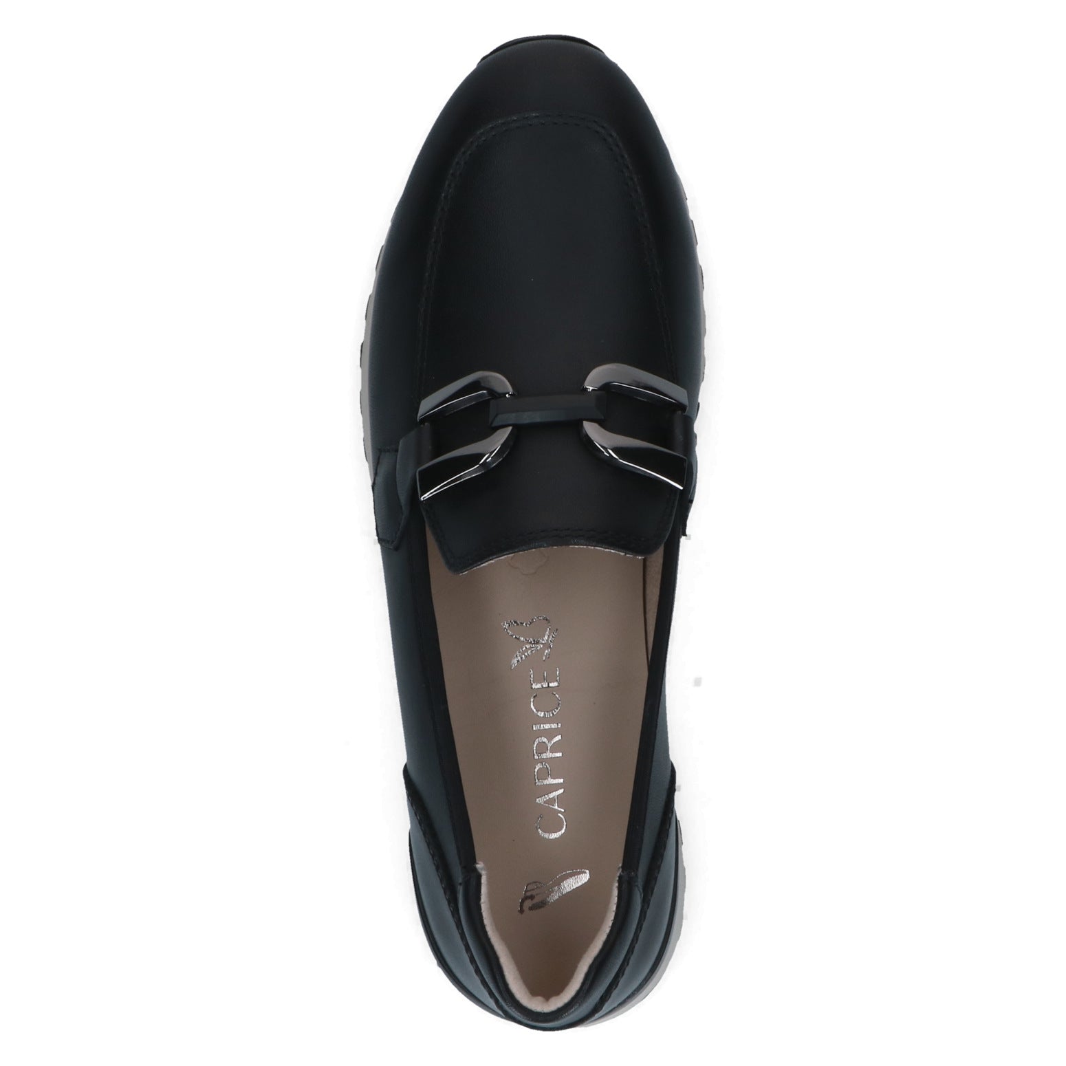 Caprice 9-24700-43 022 Ladies Black Leather Slip On Shoes