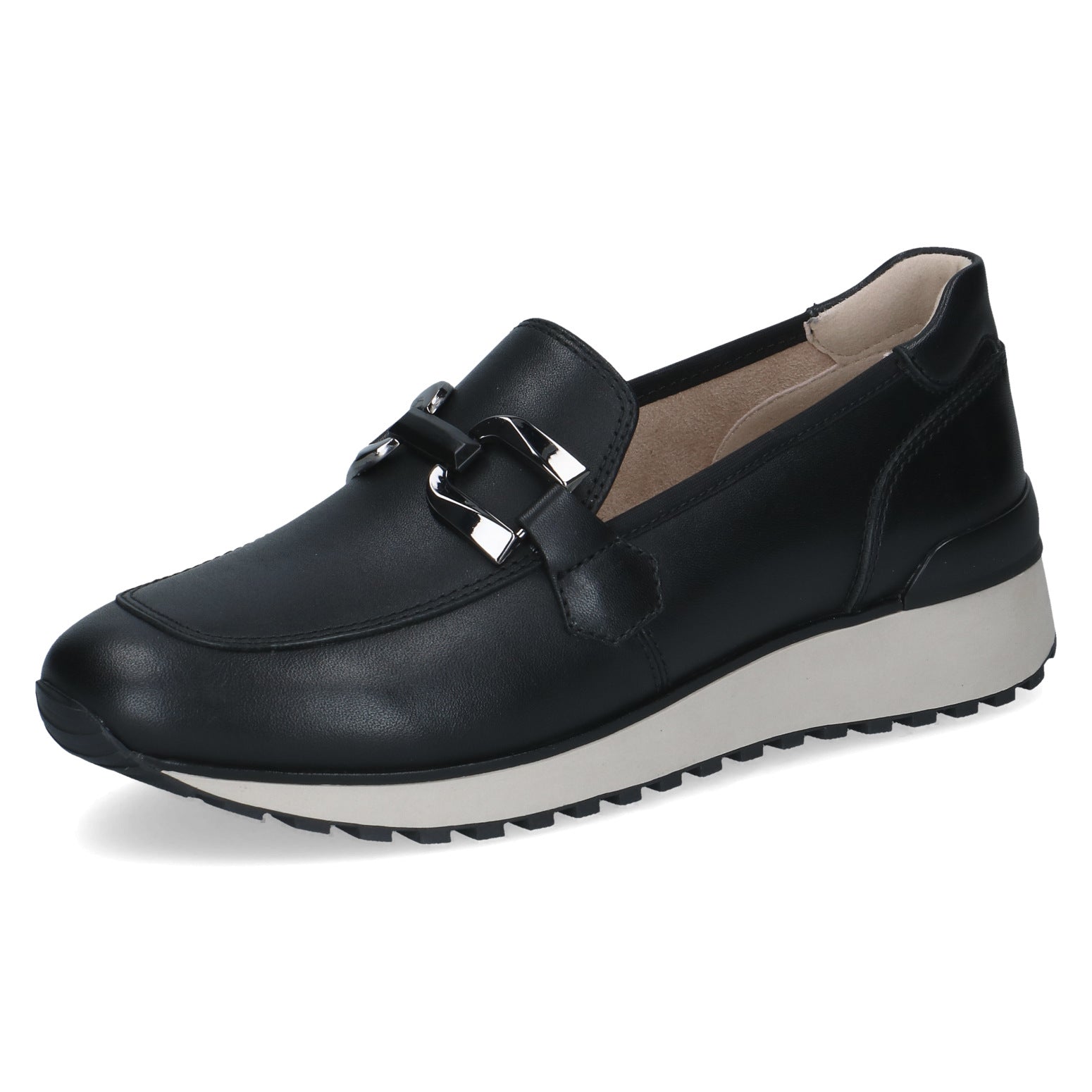 Caprice 9-24700-43 022 Ladies Black Leather Slip On Shoes