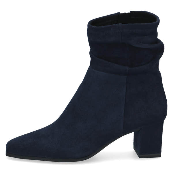 Bottines pour femme Caprice 9-25304-47 868 en textile bleu marine avec fermeture éclair latérale