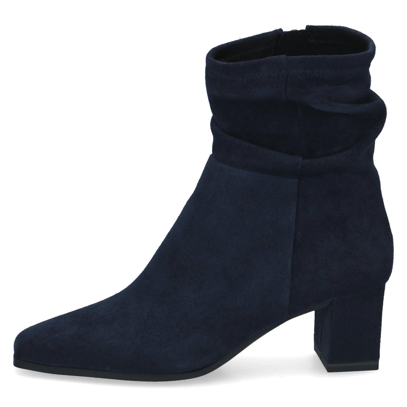 Caprice 9-25304-47 868 Ladies Navy Textile Side Zip Ankle Boots
