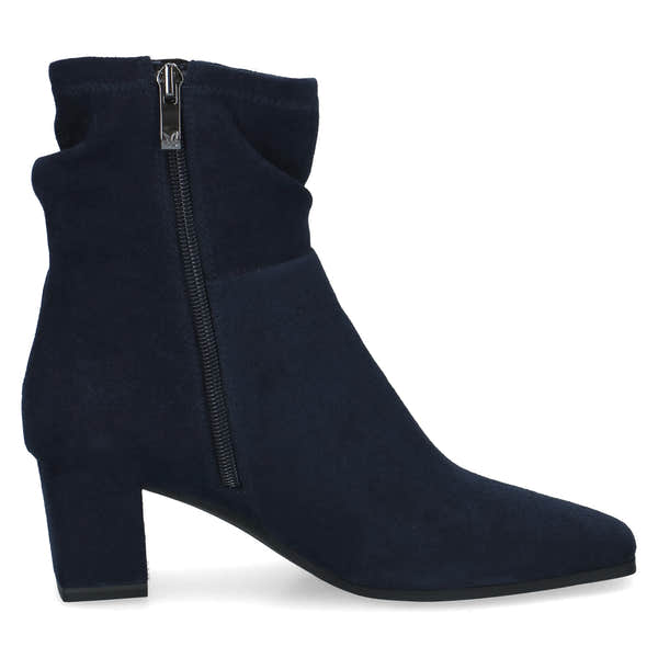 Caprice 9-25304-47 868 Ladies Navy Textile Side Zip Ankle Boots