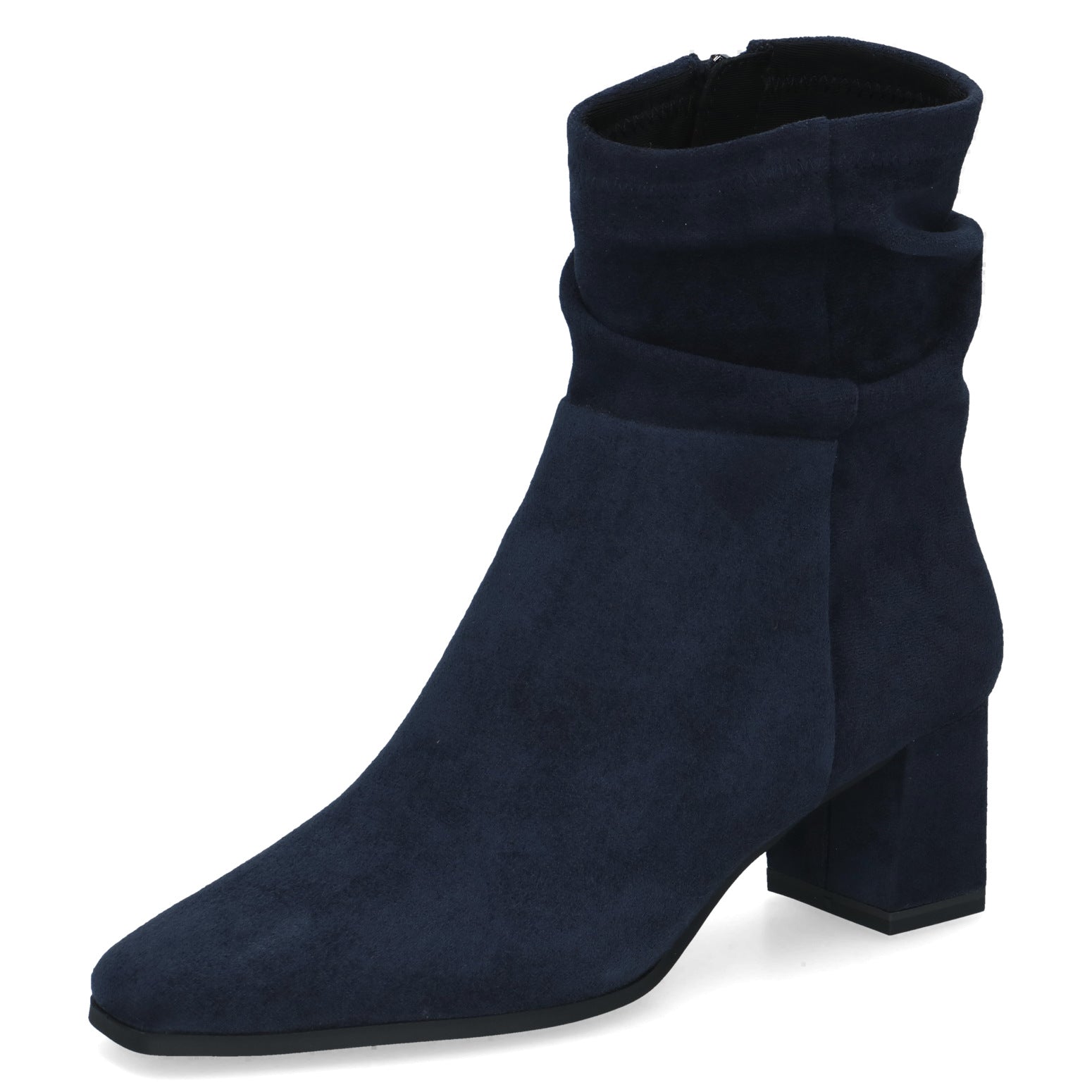 Caprice 9-25304-47 868 Ladies Navy Textile Side Zip Ankle Boots