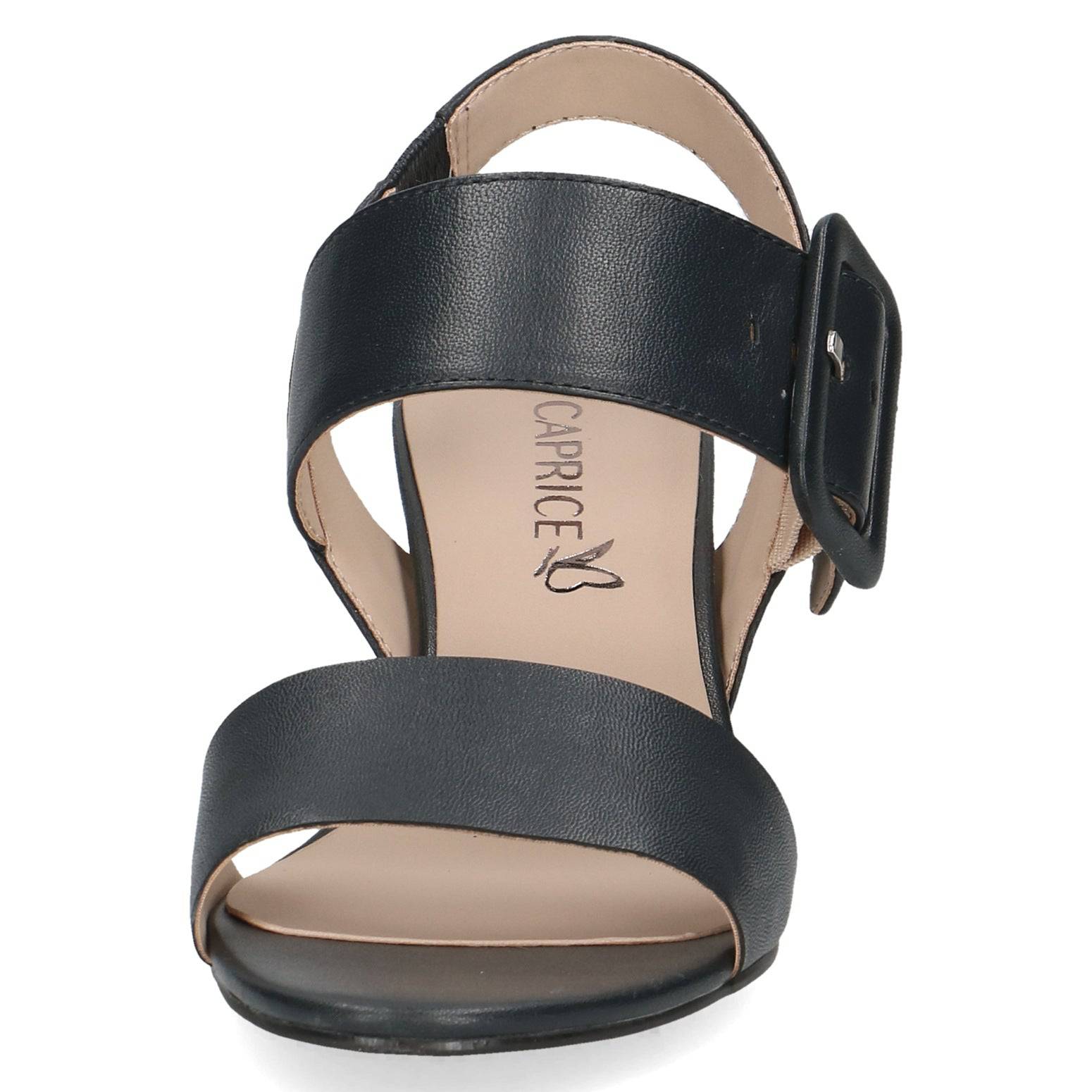 Caprice 9-28306-42 856 Ladies Ocean Navy Leather Touch Fastening Sandals-elevate your sole