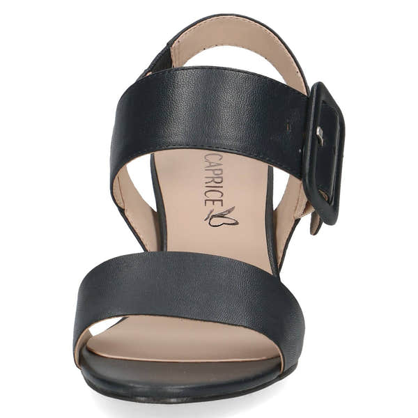 Caprice 9-28306-42 856 Ladies Ocean Navy Leather Touch Fastening Sandals-elevate your sole