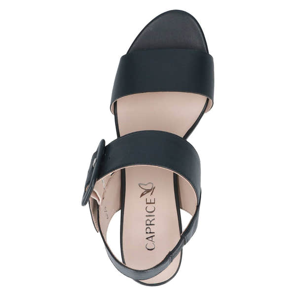 Caprice 9-28306-42 856 Ladies Ocean Navy Leather Touch Fastening Sandals-elevate your sole