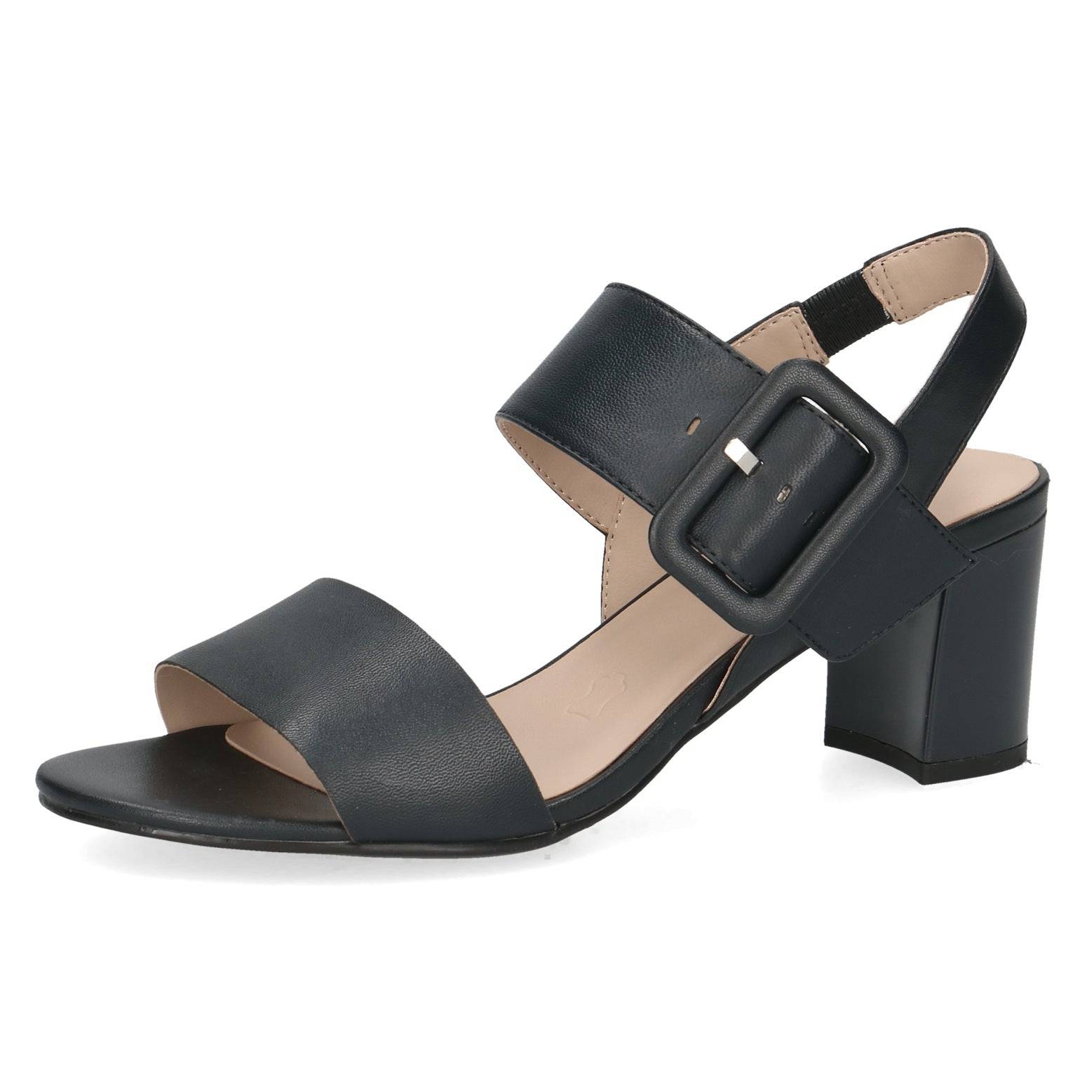 Caprice 9-28306-42 856 Ladies Ocean Navy Leather Touch Fastening Sandals-elevate your sole