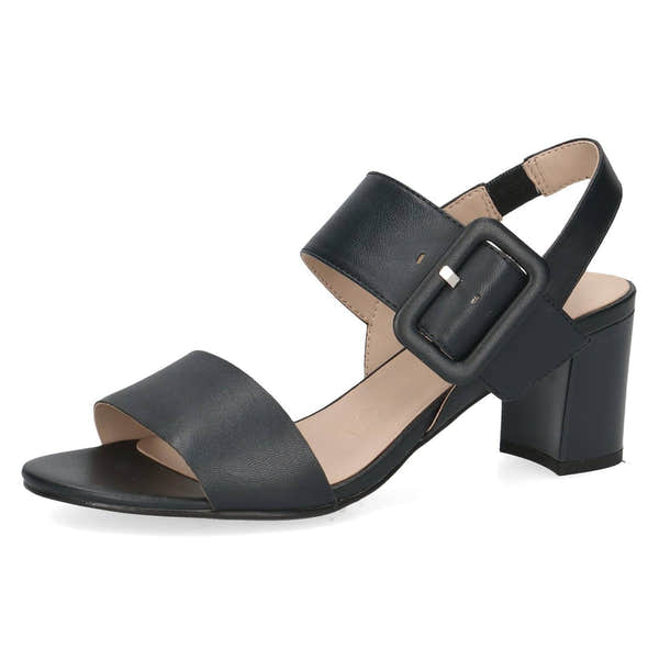 Caprice 9-28306-42 856 Ladies Ocean Navy Leather Touch Fastening Sandals-elevate your sole