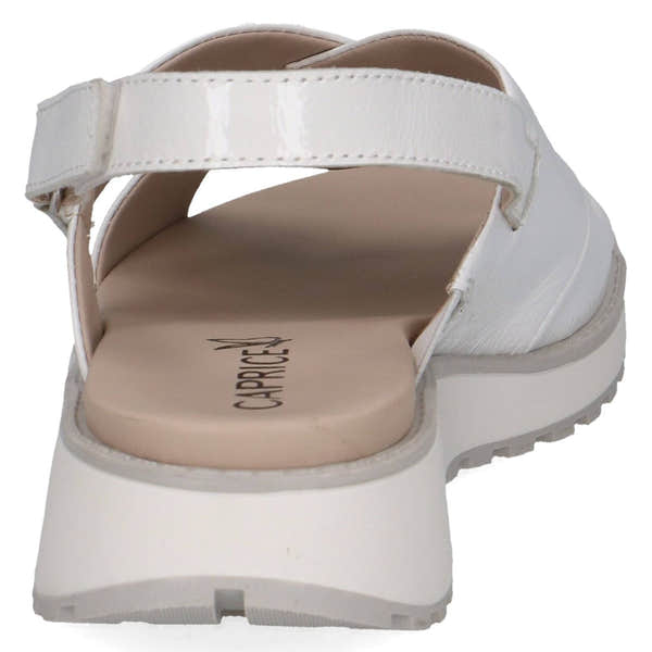 Caprice 9-28703-42 122 Ladies White Leather Sling Back Sandals-elevate your sole