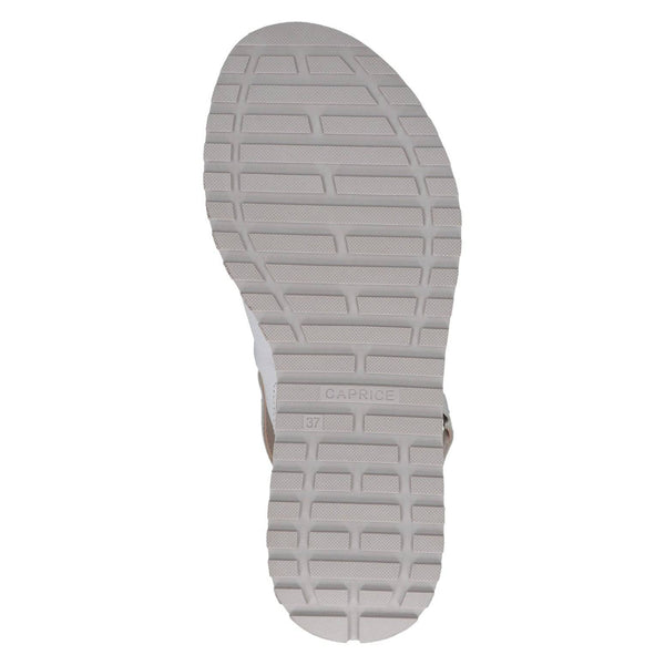 Caprice 9-28703-42 122 Ladies White Leather Sling Back Sandals-elevate your sole