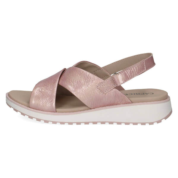 Caprice 9-28703-42 521 Ladies Pastel Pink Leather Sling Back Sandals-elevate your sole