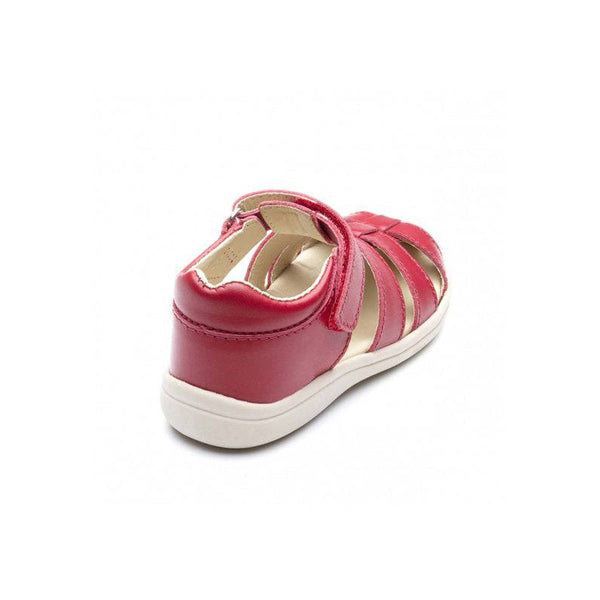 Chipmunk Noah Boys Red Leather Touch Fastening Sandals-elevate your sole