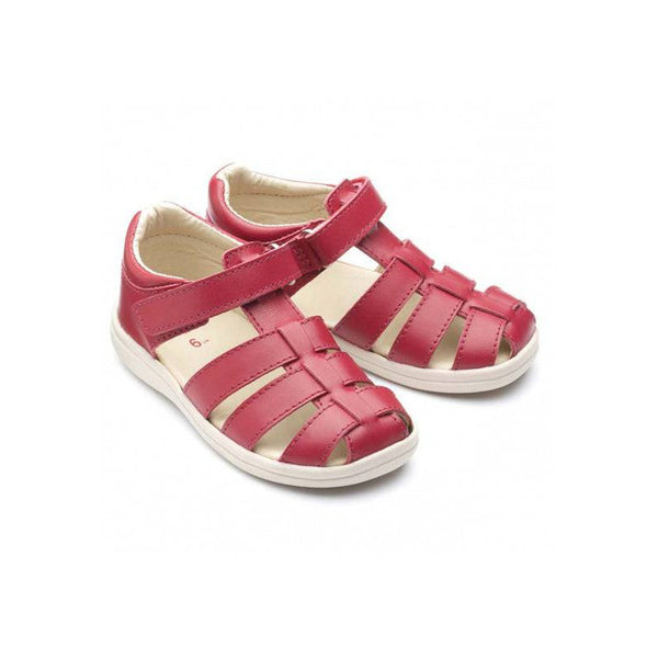 Chipmunk Noah Boys Red Leather Touch Fastening Sandals-elevate your sole