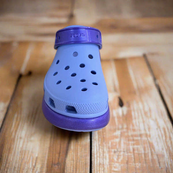 Crocs Classic Crush Shimmer 208591-5QR Ladies Moon Jelly Clogs-elevate your sole