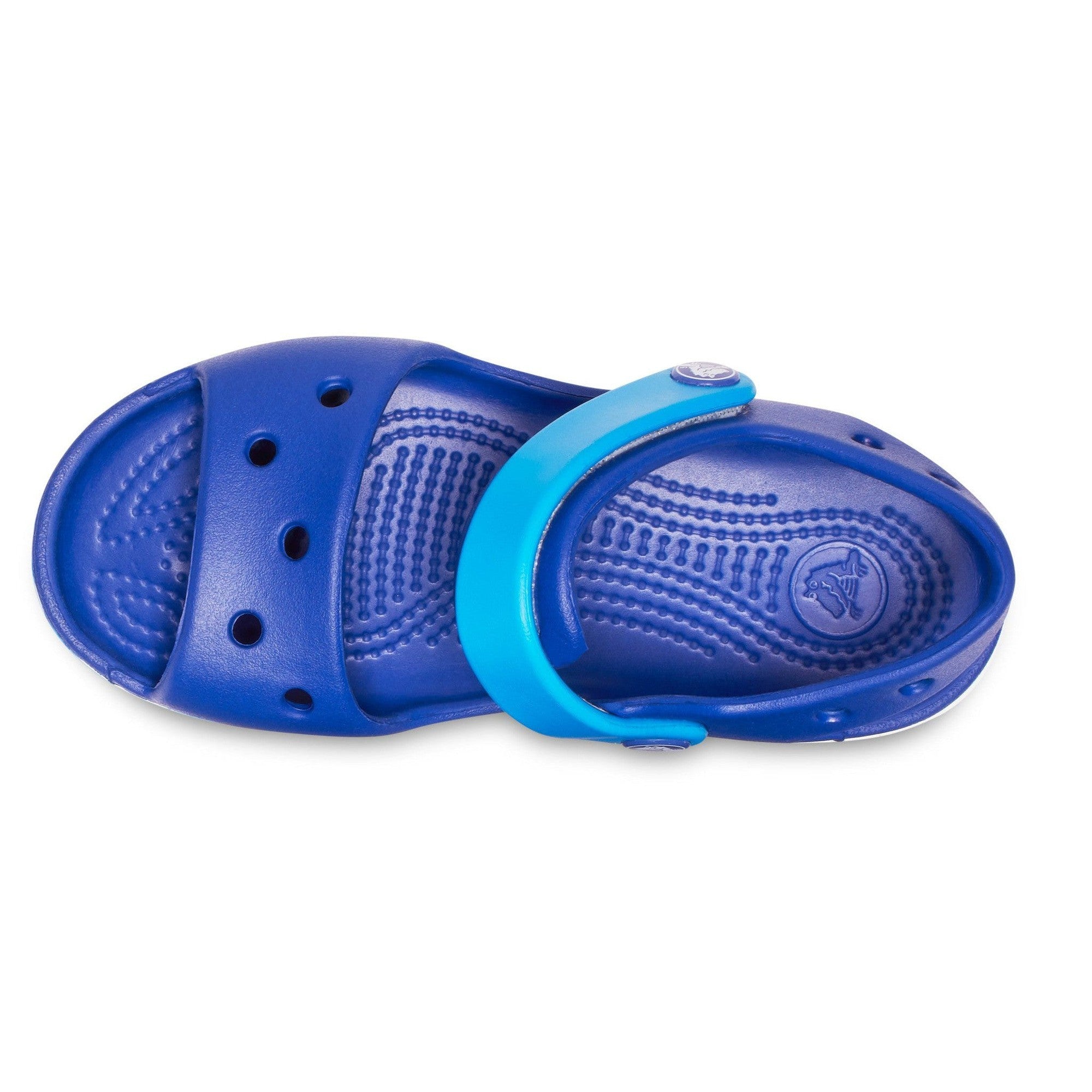 Crocs Crocband 12856-4BX Kids Cerulean Blue And Ocean Touch Fastening Sandals - elevate your sole