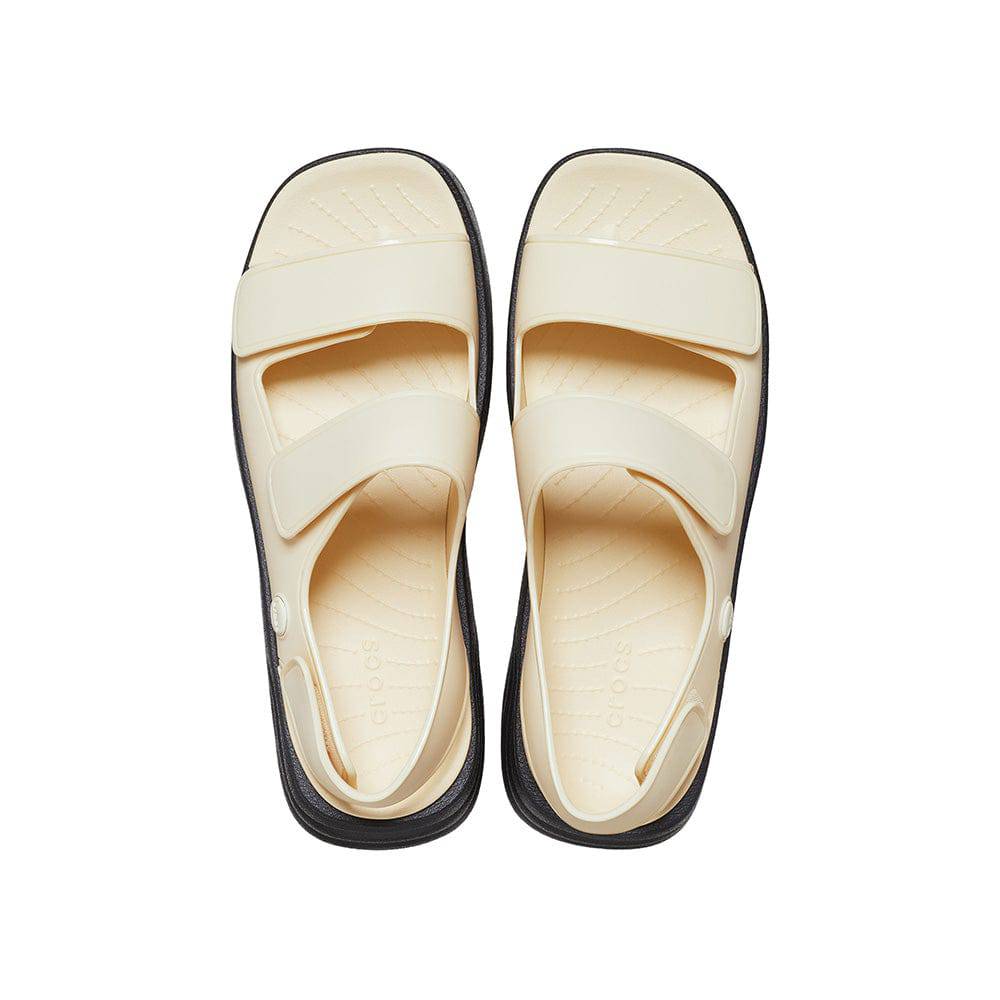 Crocs Skyline Sandal 208183-1LG Ladies Vanilla And Black Sandals-elevate your sole
