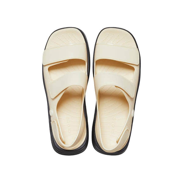 Crocs Skyline Sandal 208183-1LG Ladies Vanilla And Black Sandals-elevate your sole