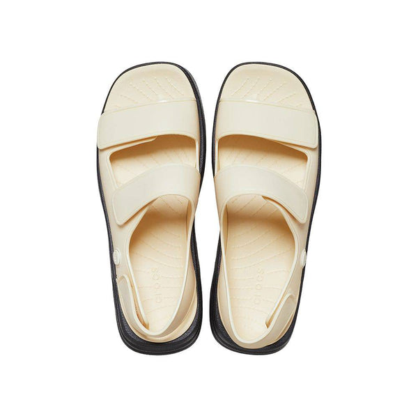 Crocs Skyline Sandal 208183-1LG Ladies Vanilla And Black Sandals-elevate your sole