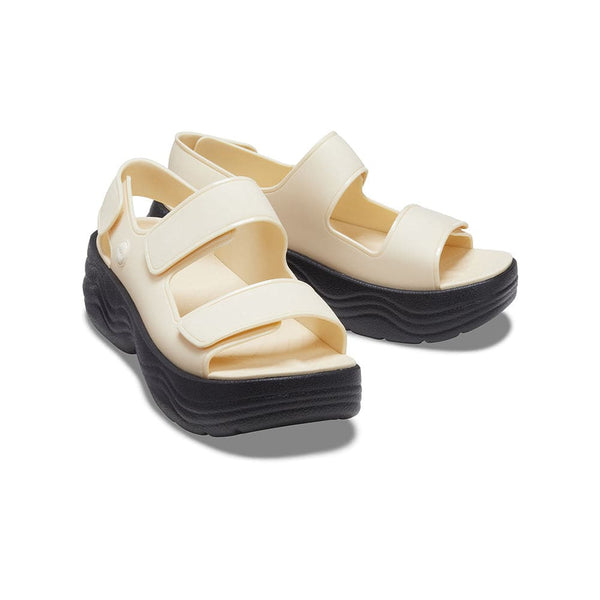 Crocs Skyline Sandal 208183-1LG Ladies Vanilla And Black Sandals-elevate your sole