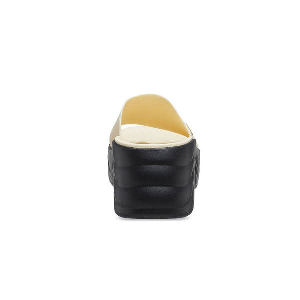 Crocs Skyline Slide 208182-1LG Ladies Vanilla And Black Slider Sandals-elevate your sole