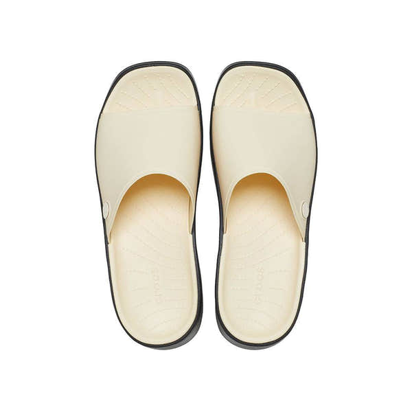 Crocs Skyline Slide 208182-1LG Ladies Vanilla And Black Slider Sandals-elevate your sole