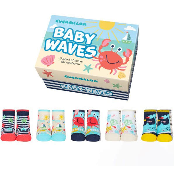 Cucamelon Baby Waves Socks Box-elevate your sole