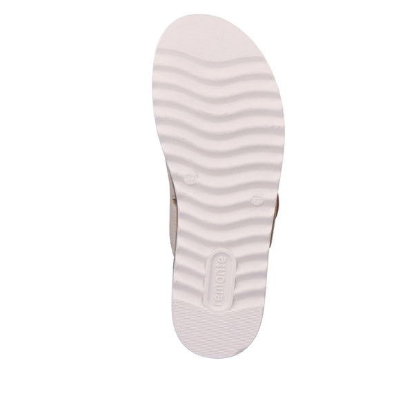 Remonte D0Q51-80 Ladies Chalk Leather Touch Fastening Sandals