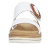 Remonte D0Q51-82  Ladies White Leather Touch Fastening Sandals