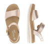 Remonte D0Q52-31 Ladies Copper Leather Touch Fastening Sandals