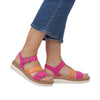 Remonte D0Q55-31 Ladies Magenta Pink Touch Fastening Sandals