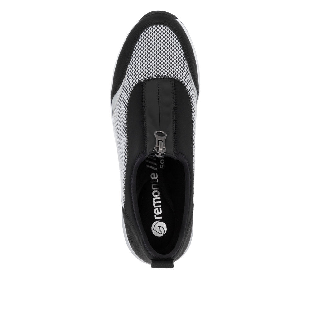 Remonte D0T08-03 Ladies Wide Black/Grey Elasticated Shoes