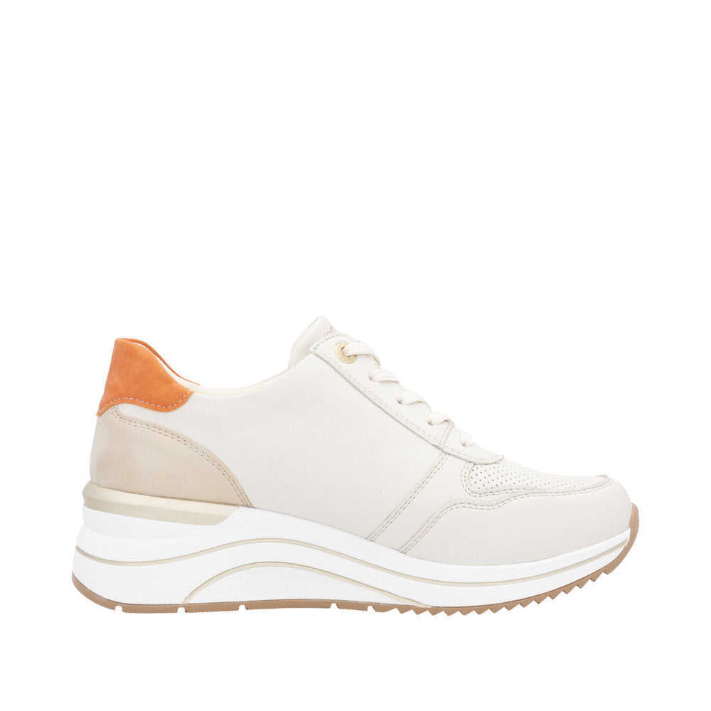 Remonte D0T10-80 Ladies Wide Multi Synthetic Leather Zip & Lace Trainers