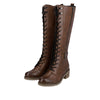 Remonte D1A74-22 Ladies Chestnut Brown Leather Zip & Lace Knee High Boots