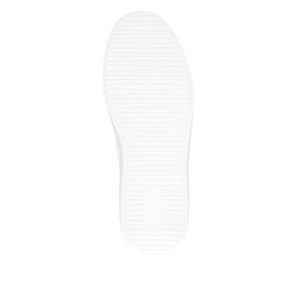 Remonte D1C01-84 Ladies Wide White/Blue/Silver Zip & Lace Shoes