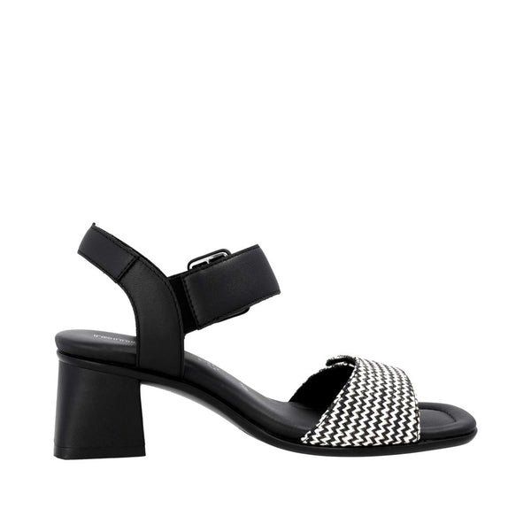 Remonte D1K51-03 Ladies Black Touch Fastening Sandals