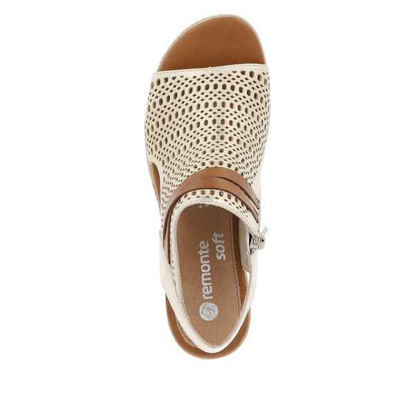 Remonte D3075-60  Ladies Taupe Pull On Sandals