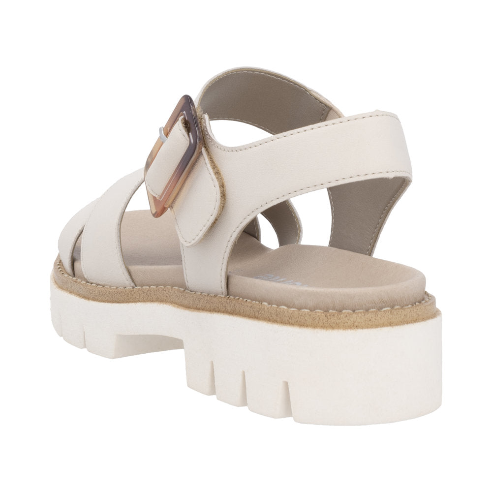 Remonte D7950-60 Ladies White Leather Touch Fastening Sandals