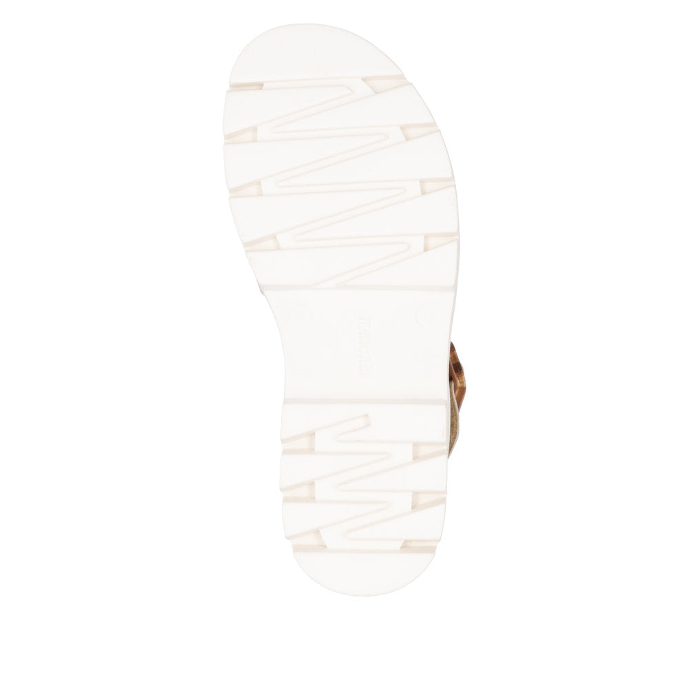 Remonte D7950-60 Ladies White Leather Touch Fastening Sandals