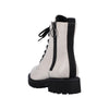 Remonte D8671-81 Ladies White Leather Zip & Lace Ankle Boots