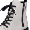 Remonte D8671-81 Ladies White Leather Zip & Lace Ankle Boots